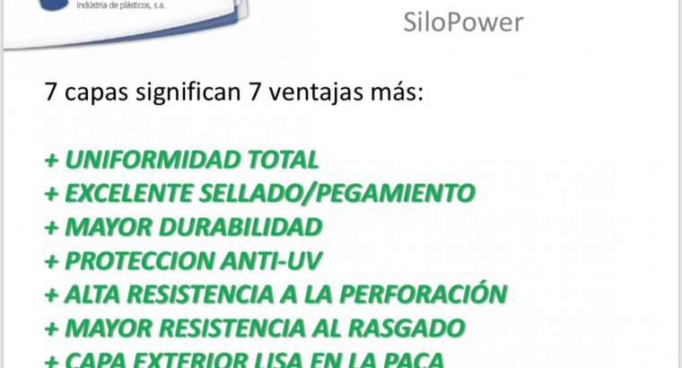 Malla para fardos y bolsas para silos