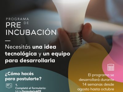 Llamado para postular proyectos al programa de Pre Incubación de UTEC