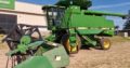 COSECHADORA JOHN DEERE 9600 CON PLATAFORMA JOHN DEERE 930.