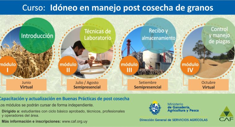 Curso: Idóneo en Manejo post Cosechas de Granos