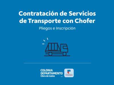 Llamado a Servicios de camiones fleteros con Chofer