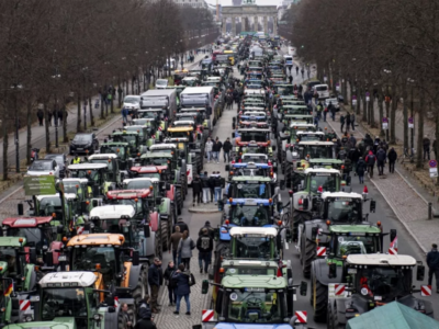 Tractorazos en Alemania, Francia y España contra el TLC Mercosur-Unión Europea