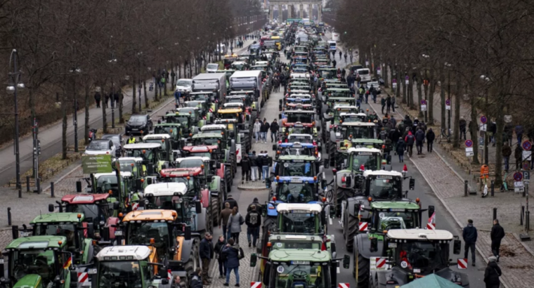 Tractorazos en Alemania, Francia y España contra el TLC Mercosur-Unión Europea