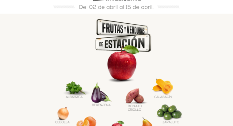 Frutas y Verduras de estación en Tu Lista Inteligente