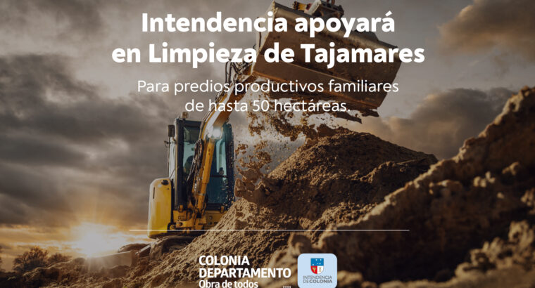 Apoyo de la Intendencia para limpieza de tajamares